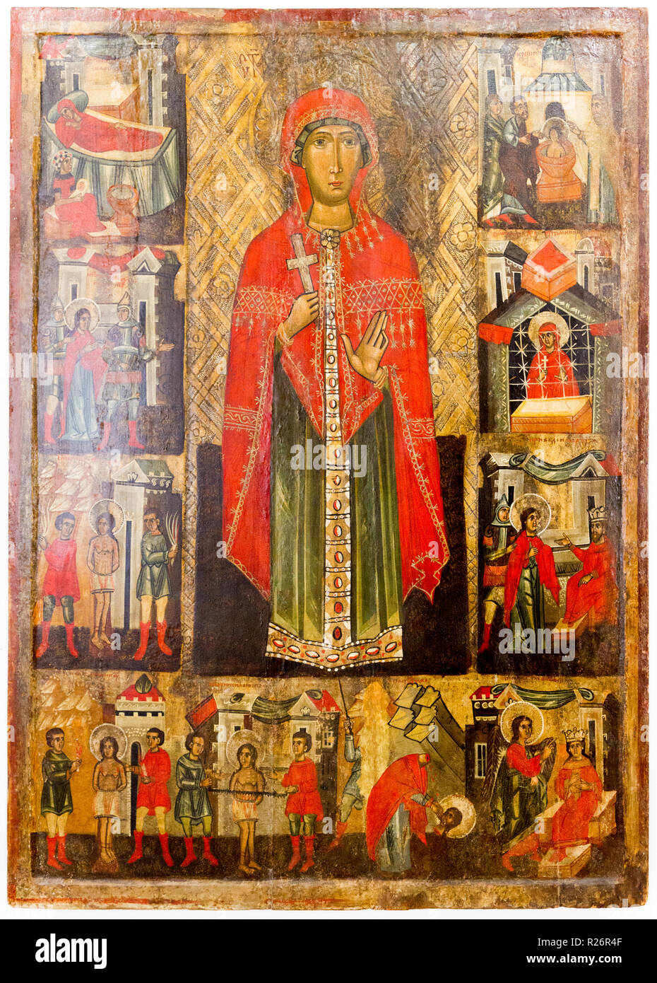 An icon of Saint Martina from a Byzantine church. Currently in a museum ...