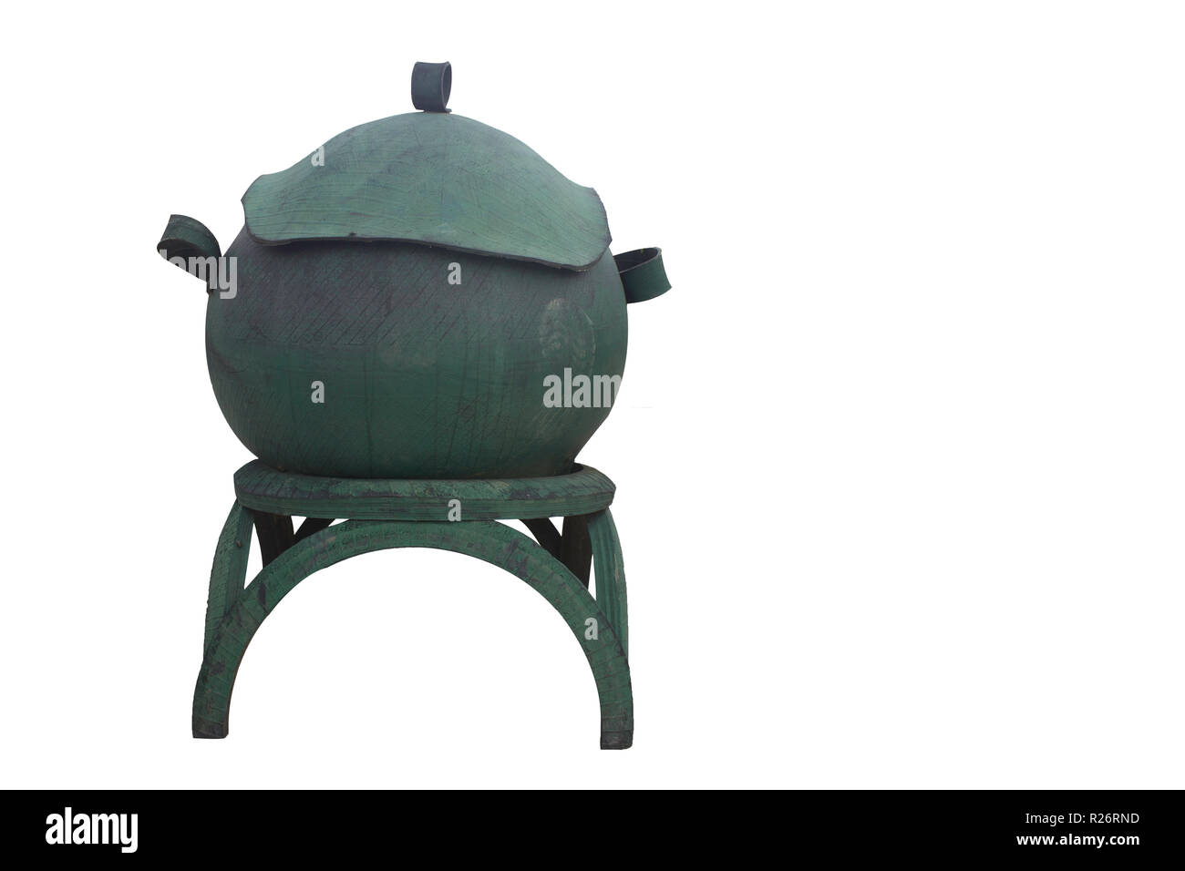Rubbish bin isolated white background Stock Photo - Alamy