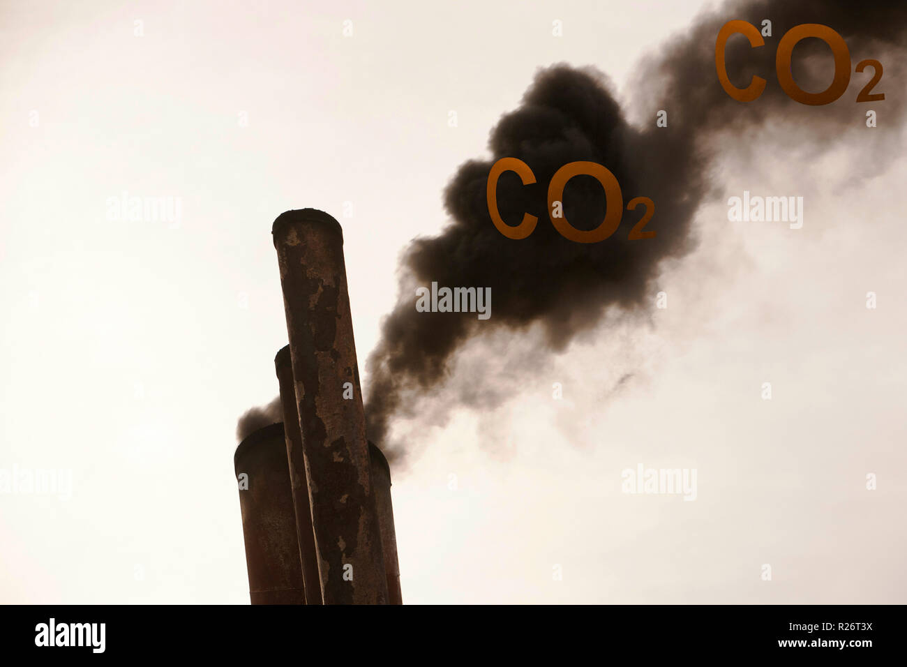 Exhaust emissions, the result of burning marine diesel in a ships