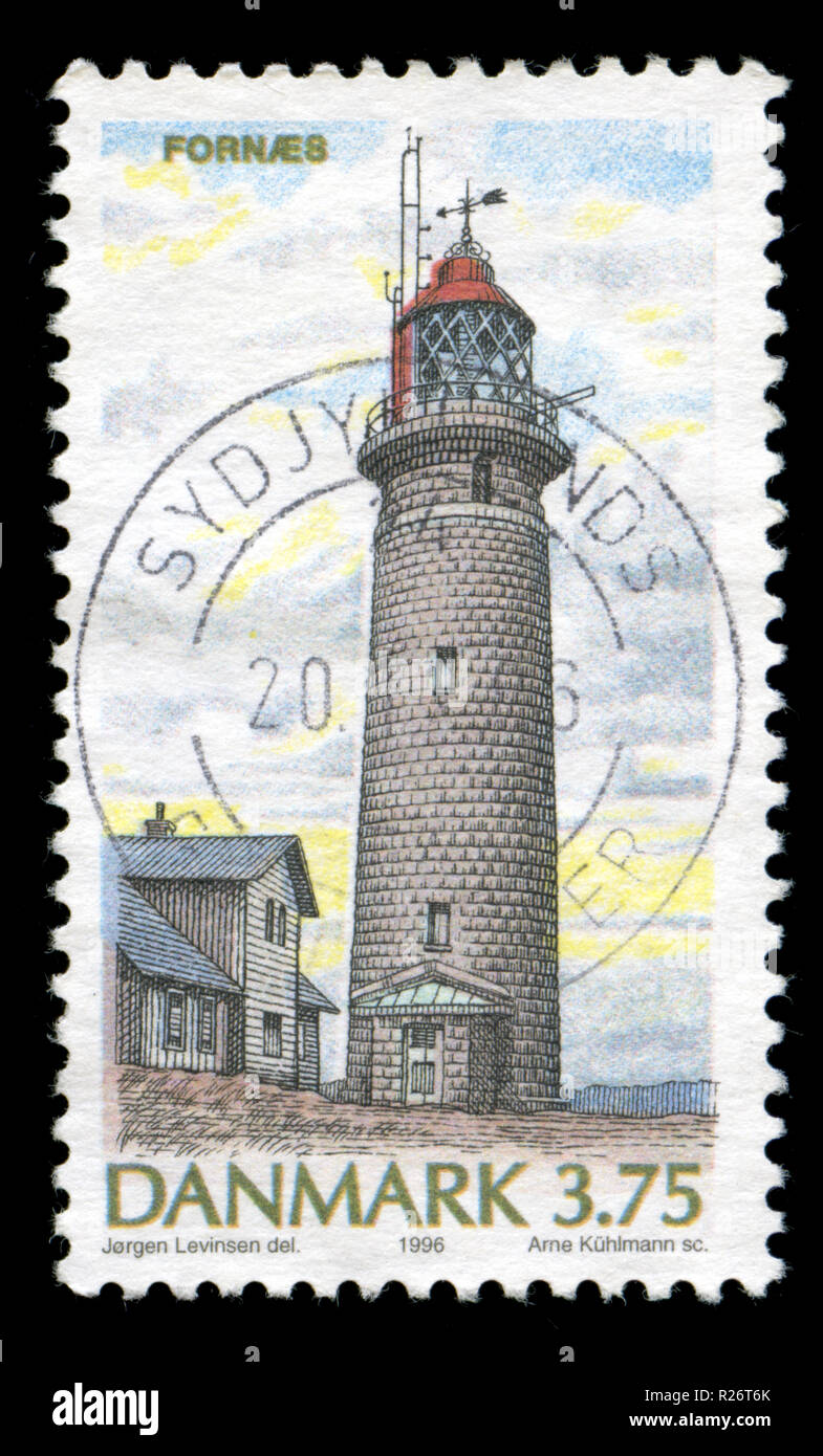 Postmarked stamp from Denmark in the  series issued in Stock Photo