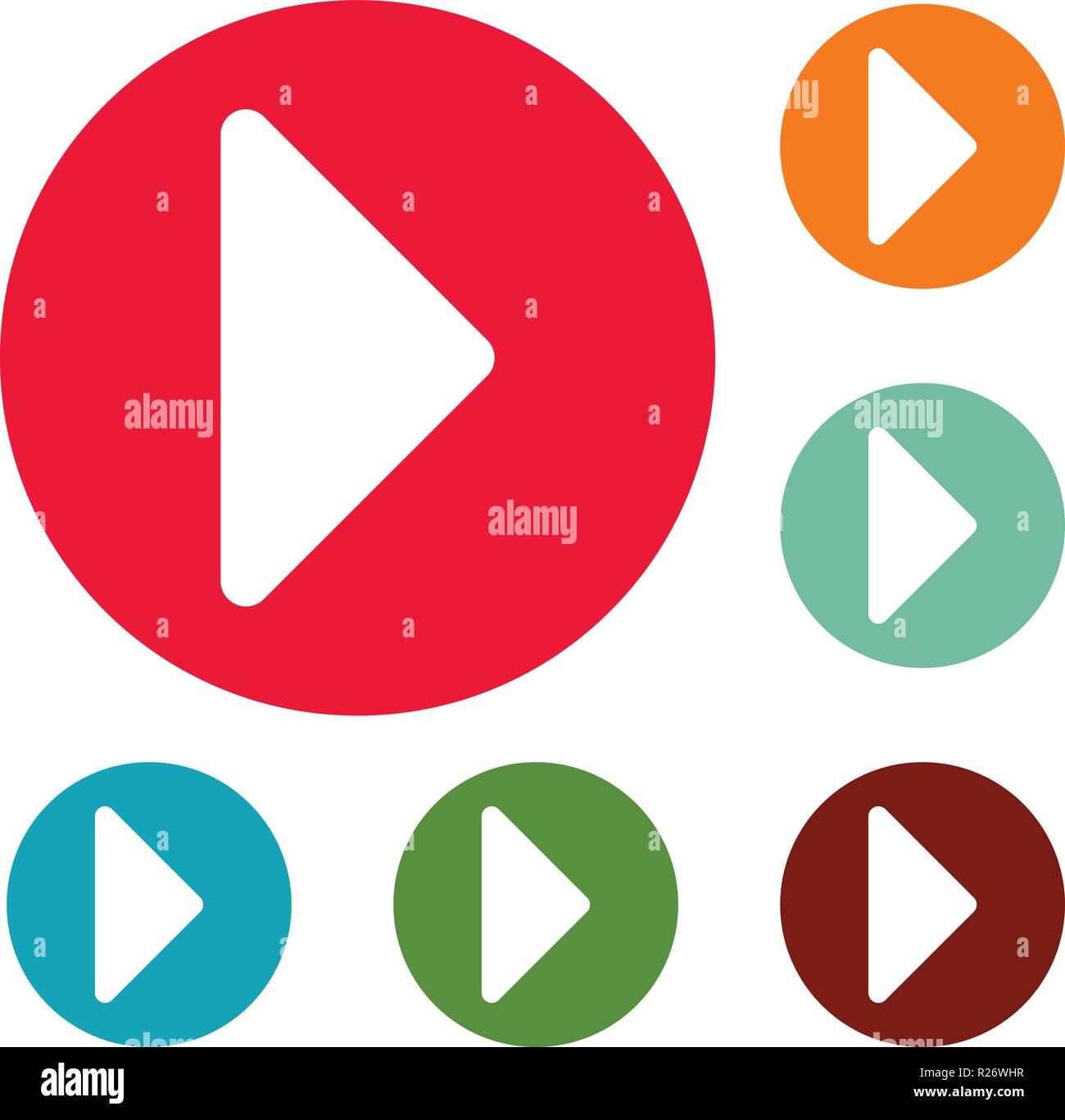 Arrow icons circle set vector isolated on white background Stock Vector ...