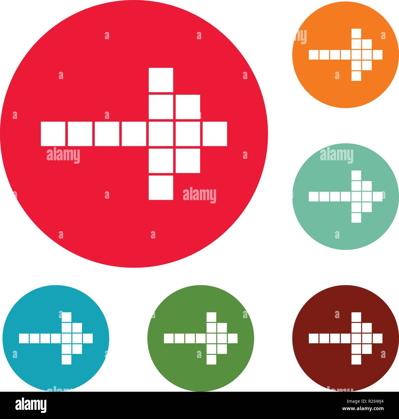 Arrow icons circle set vector isolated on white background Stock Vector ...