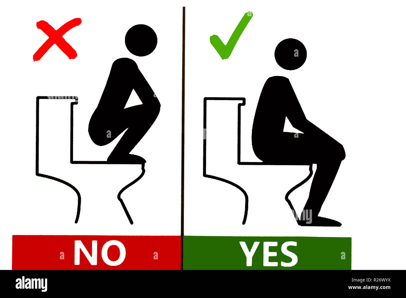 Signboards in the toilet Stock Photo Alamy