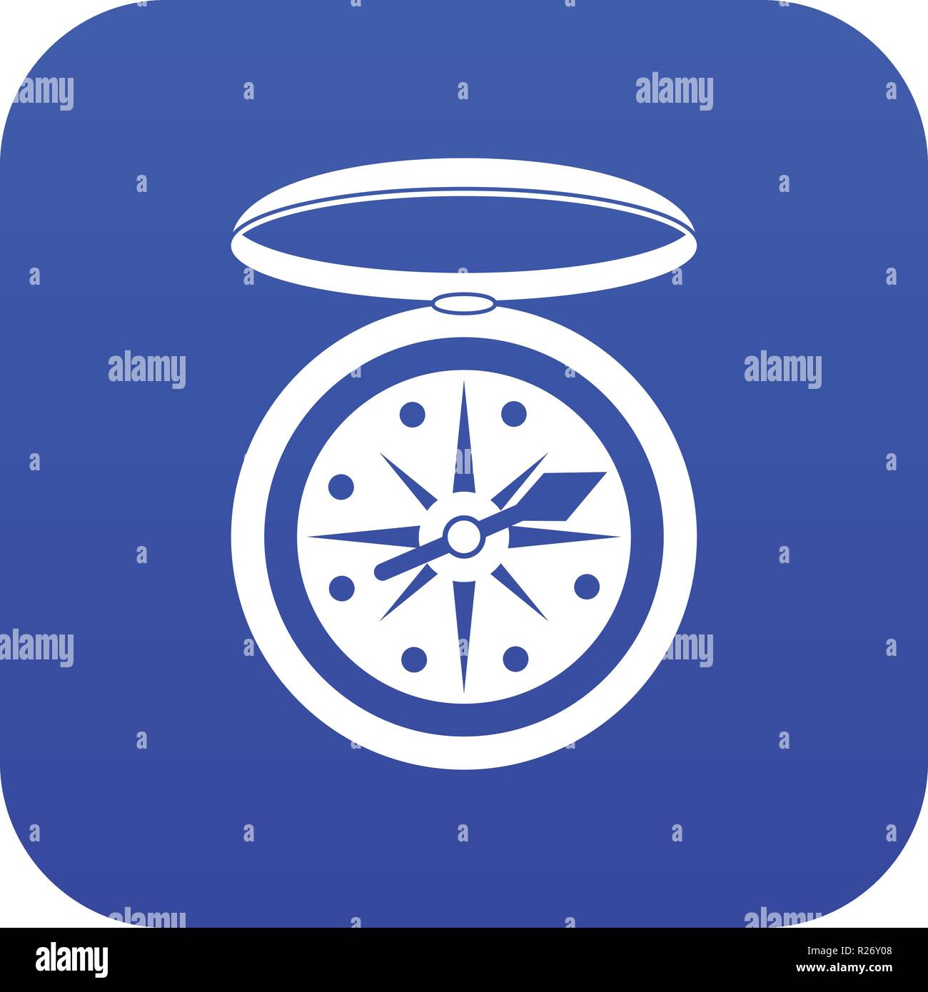 Compass icon digital blue Stock Vector