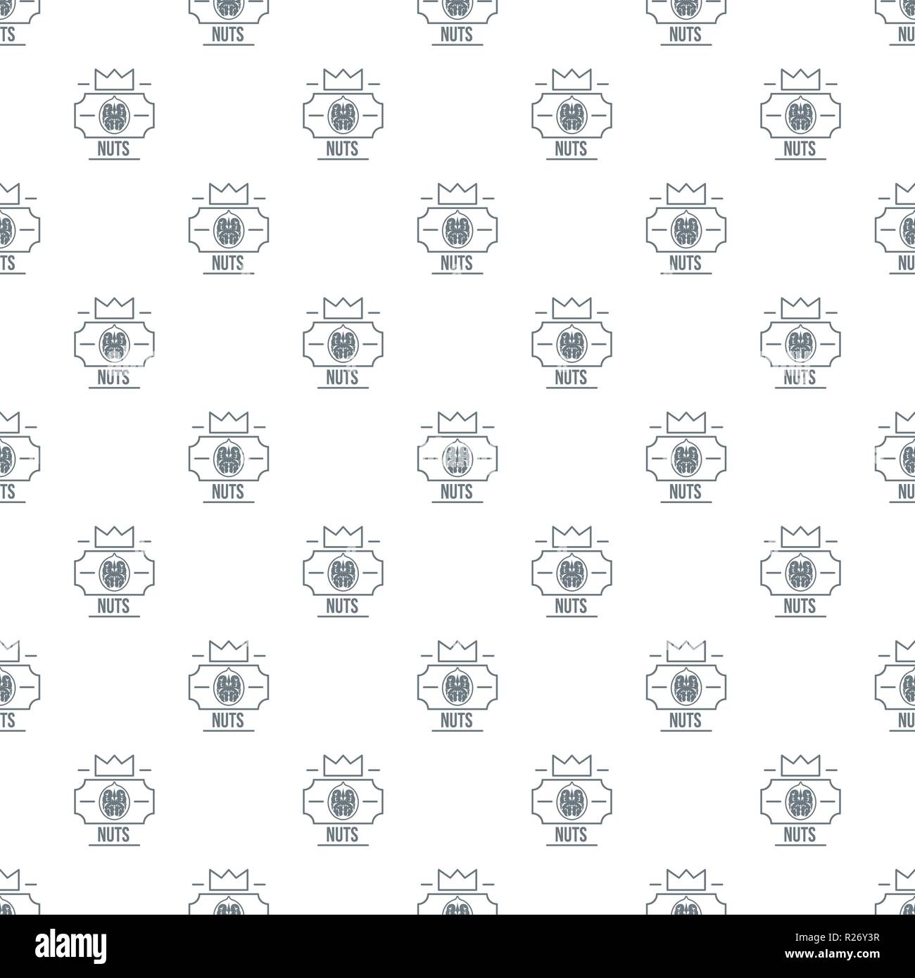 Walnut pattern vector seamless Stock Vector