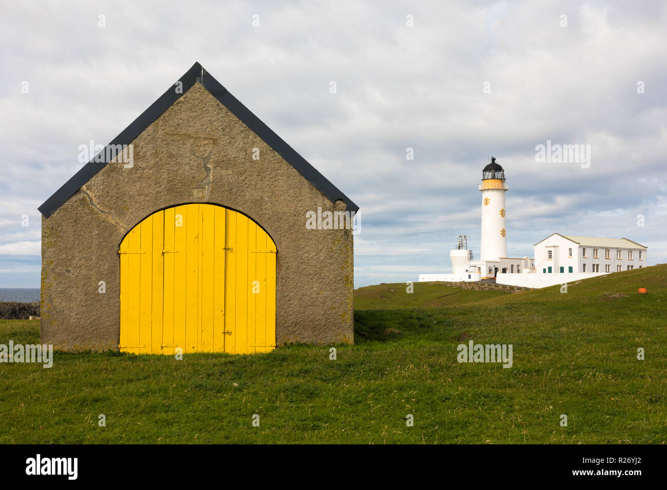 South Lighthouse, Fair Isle Stock Photo