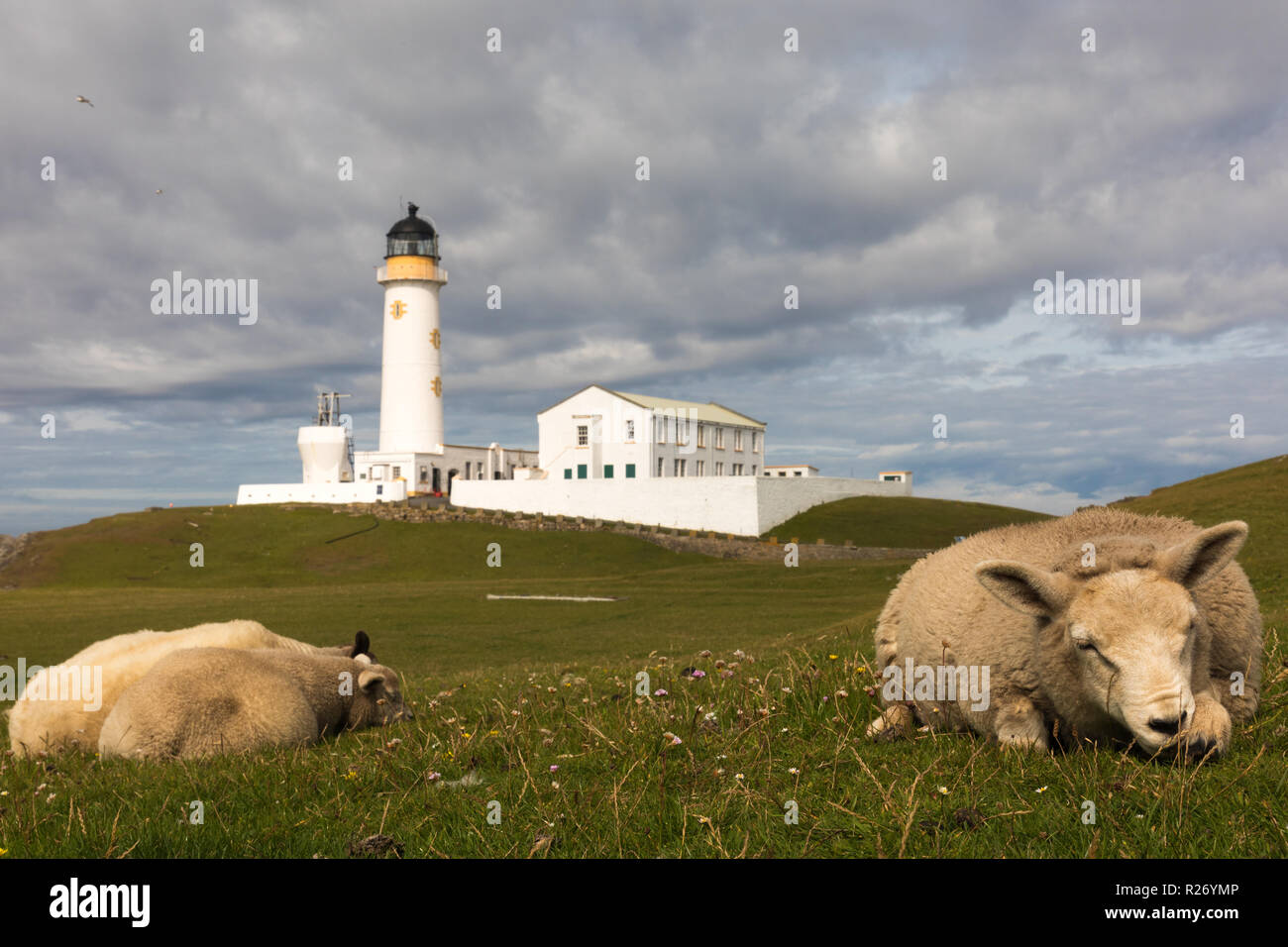 South Lighthouse, Fair Isle Stock Photo