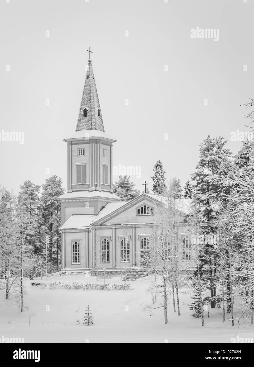 Sotkamo church. Sotkamo, Finland. Stock Photo