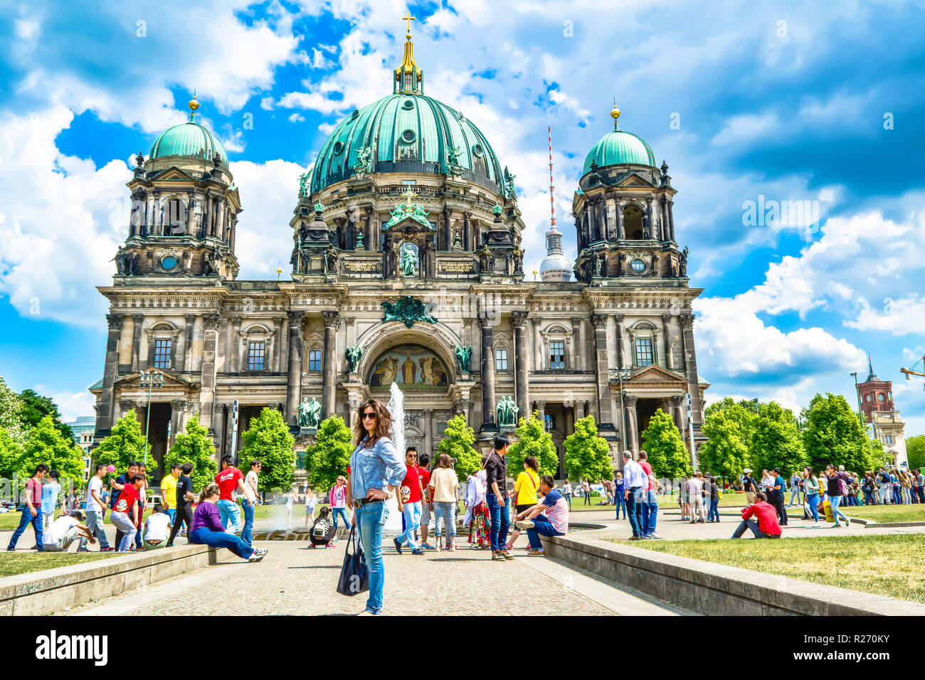 Berlin, Germany, May 25, 2015: Berlin Cathedral - the largest ...