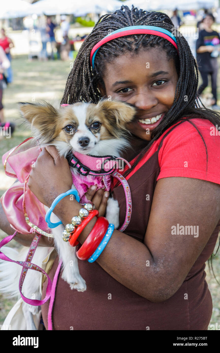 Florida, FL, South, Miami, Legion Park, Dogs On The Catwalk, dog