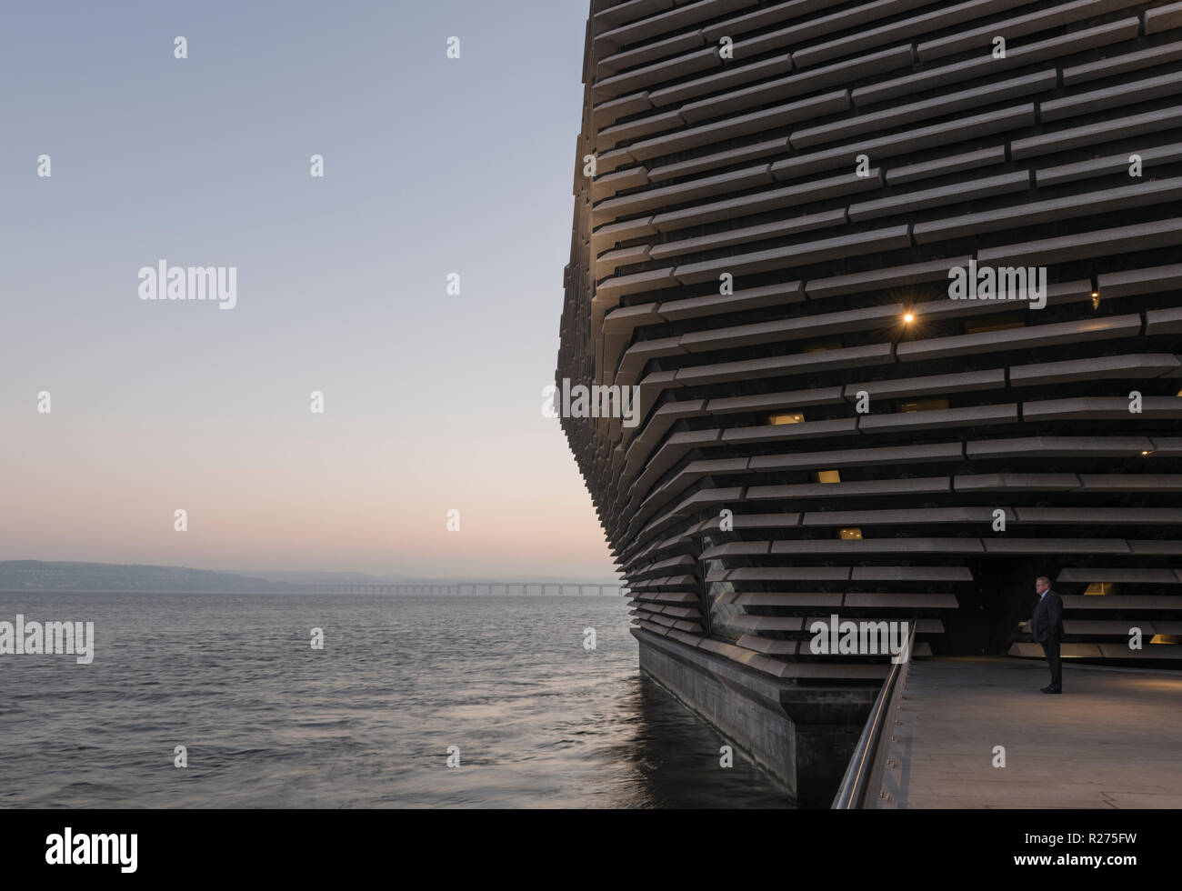 The new V&A design museum on Dundee's regenerated waterfront has already passed the 100,000 visitor mark within 2months of opening, Dundee Scotland UK Stock Photo
