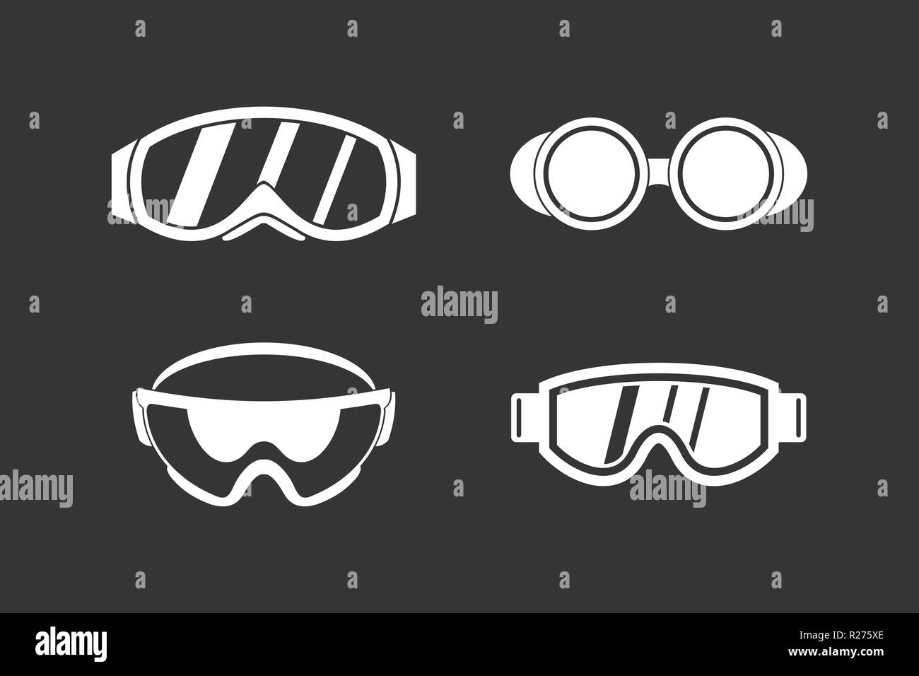 Protect glasses icon set grey vector Stock Vector Image & Art - Alamy