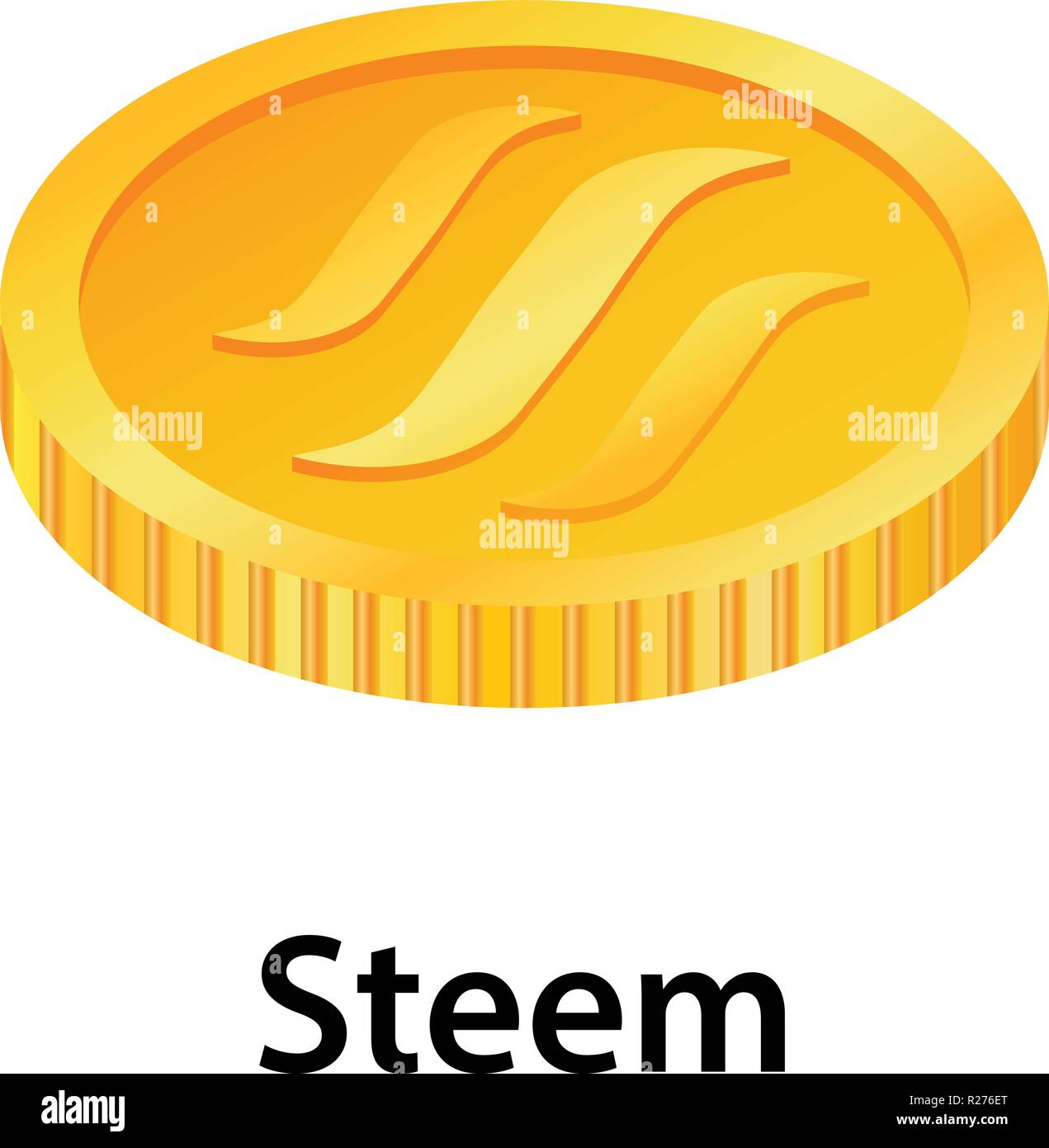 Steem icon. Isometric illustration of steem vector icon for web Stock ...