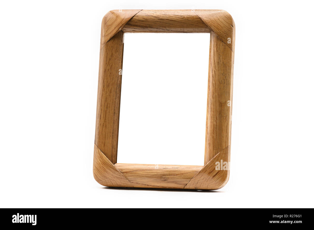 Vintage wooden photo frame on an isolated white background Stock Photo ...