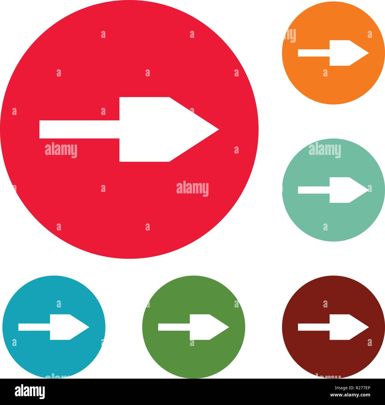 Arrow icons circle set vector isolated on white background Stock Vector ...