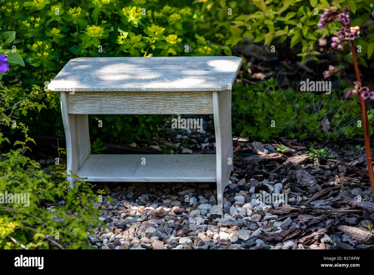 White stool empty hi-res stock photography and images - Alamy