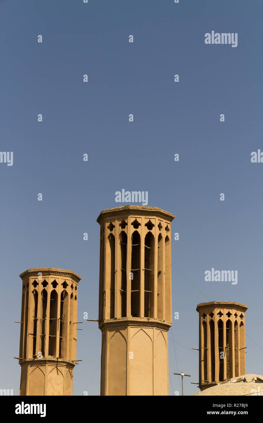 Iconic Badgirs, the cooling rooftop windtowers of desert city Yazd ...