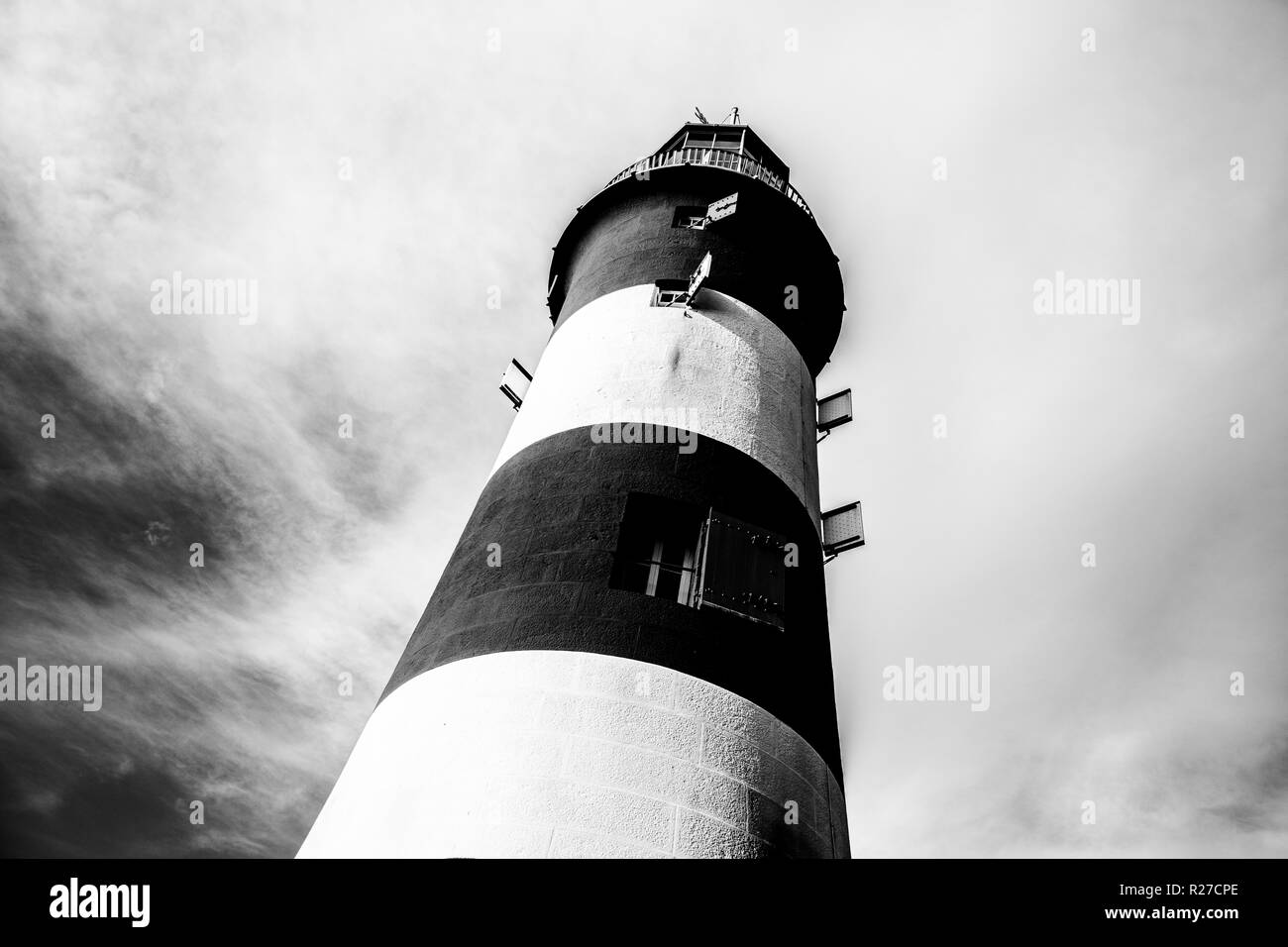 Plymouth Hoe lighthouse Stock Photo