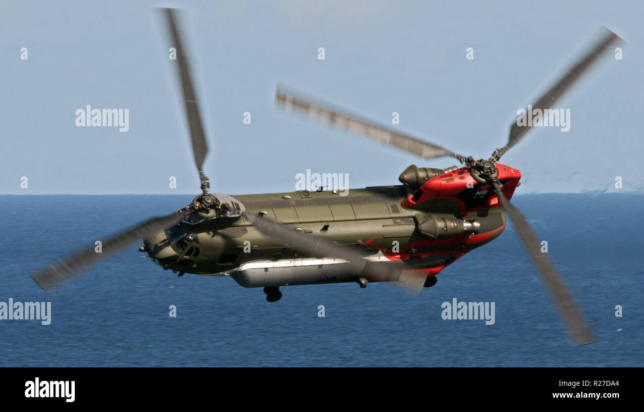 Royal Air Force Chinook Helicopter Stock Photo