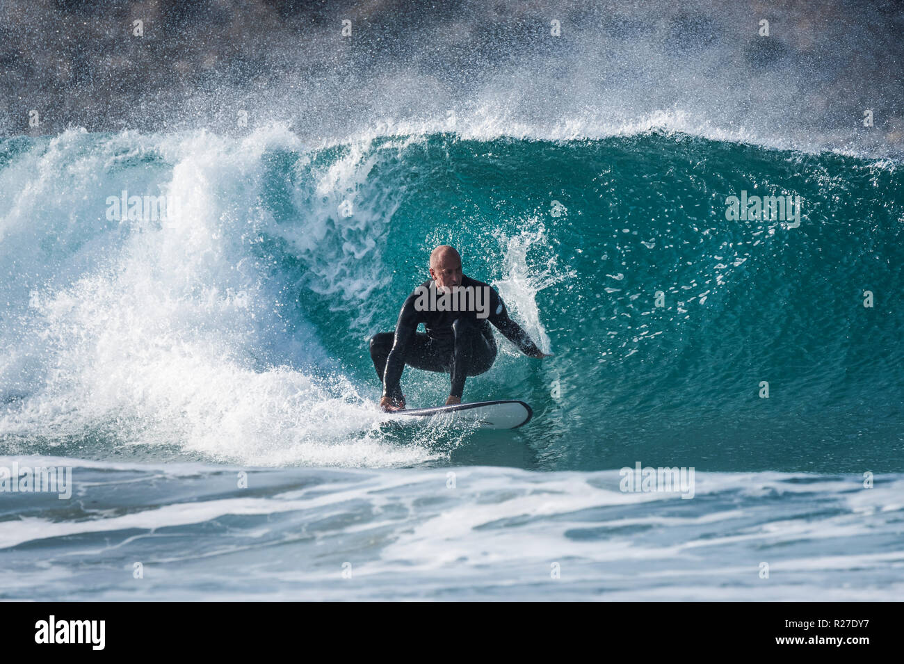Surfer in action. Stock Photo