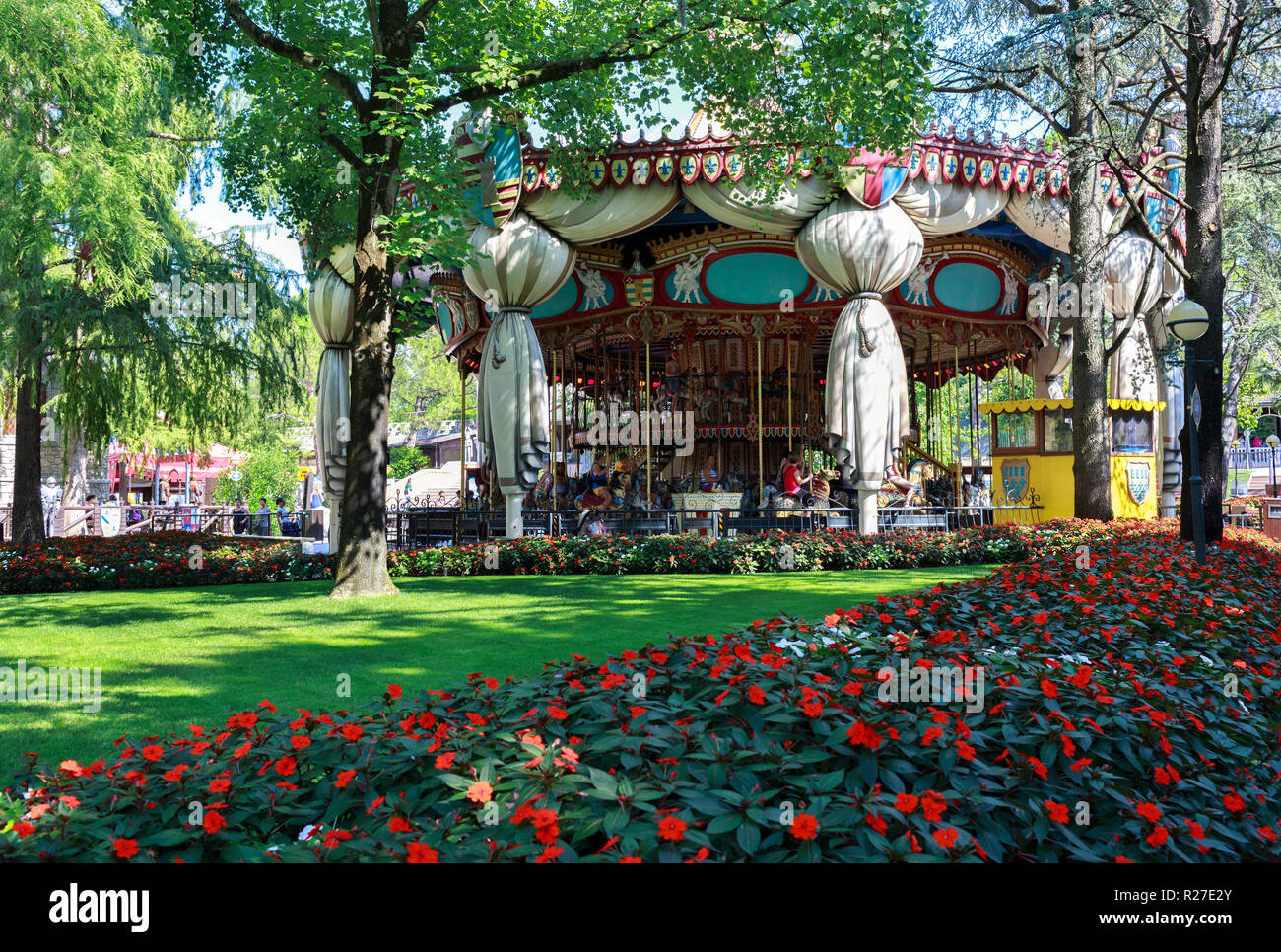 Castelnuovo del Garda, Italy - September 31 2016: Gardaland Theme Park in Castelnuovo Del Garda, Verona, Italy. Gardaland Stock Photo