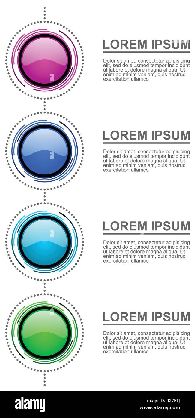 Infographic business presentation vector template with 4 options Stock ...