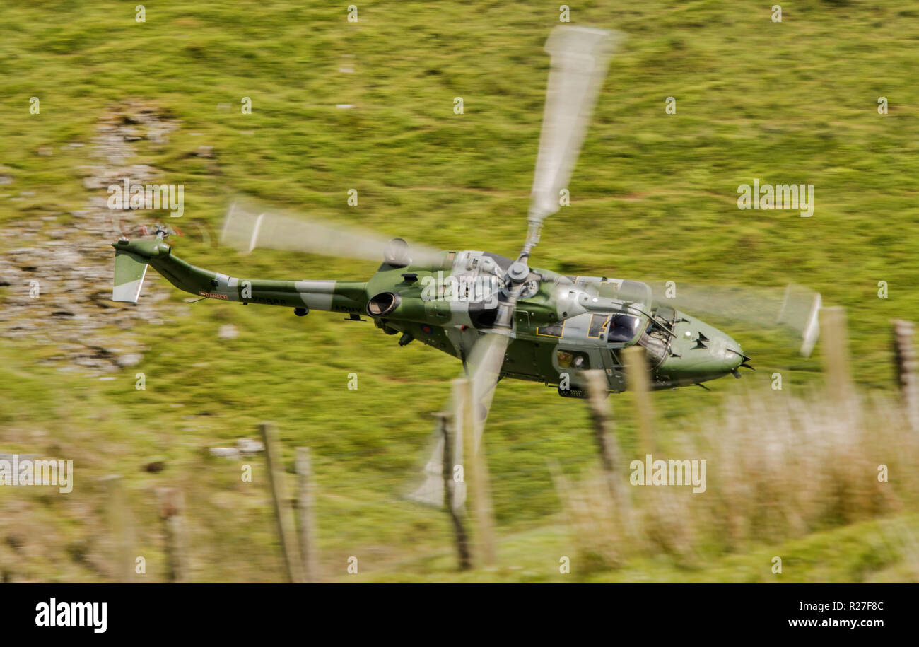 Army Lynx Helicopter flying Stock Photo