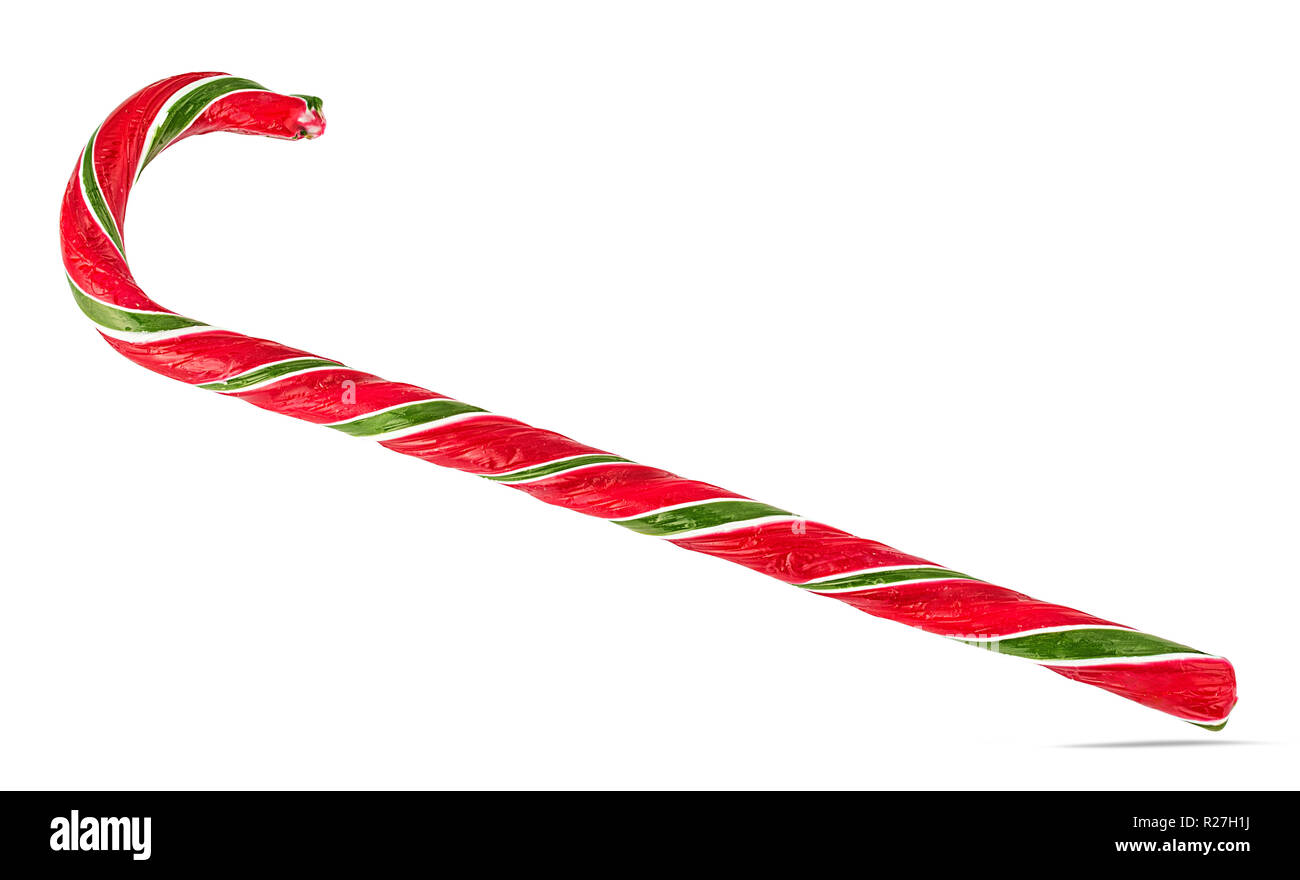 Christmas candy cane isolated on a white background Stock Photo - Alamy