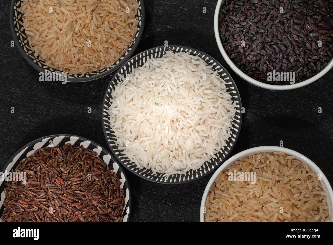 rice, different varieties of raw rice Stock Photo - Alamy