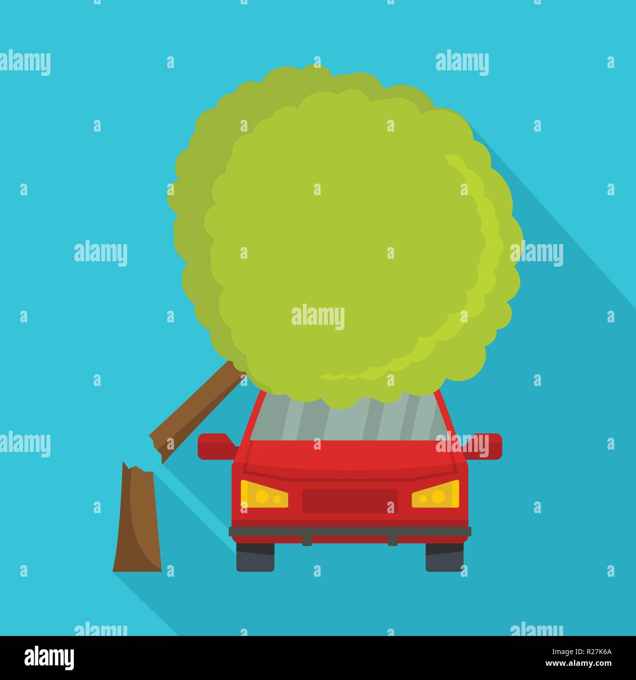 Road accident car crash tree Stock Vector Images - Alamy