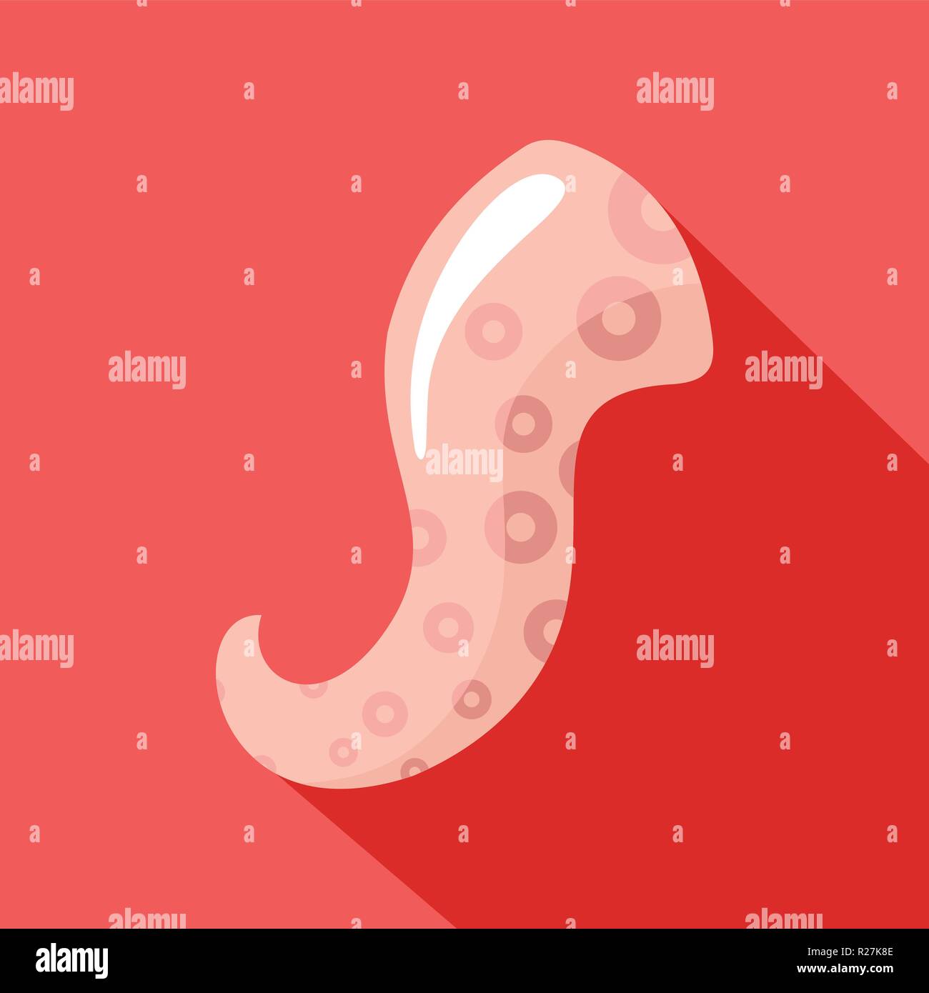 Tentacle icon. Flat illustration of tentacle vector icon for web Stock ...