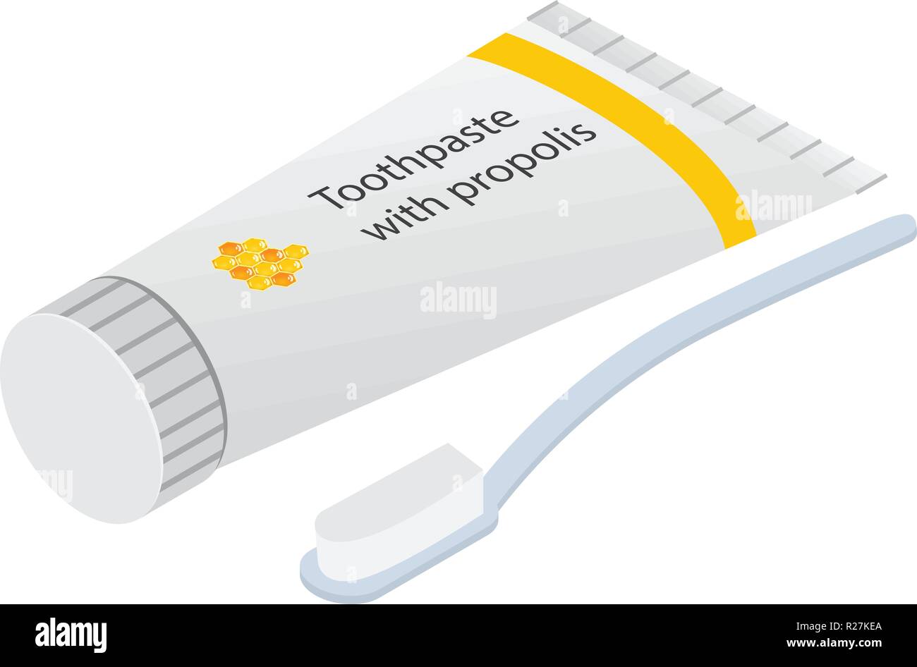 Toothpaste icon. Isometric illustration of toothpaste vector icon for web Stock Vector