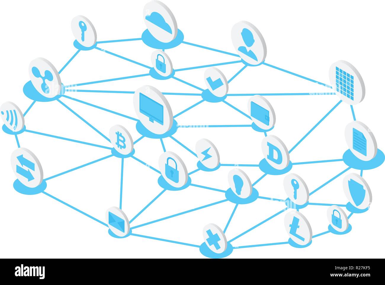 Network icon. Isometric illustration of network vector icon for web ...