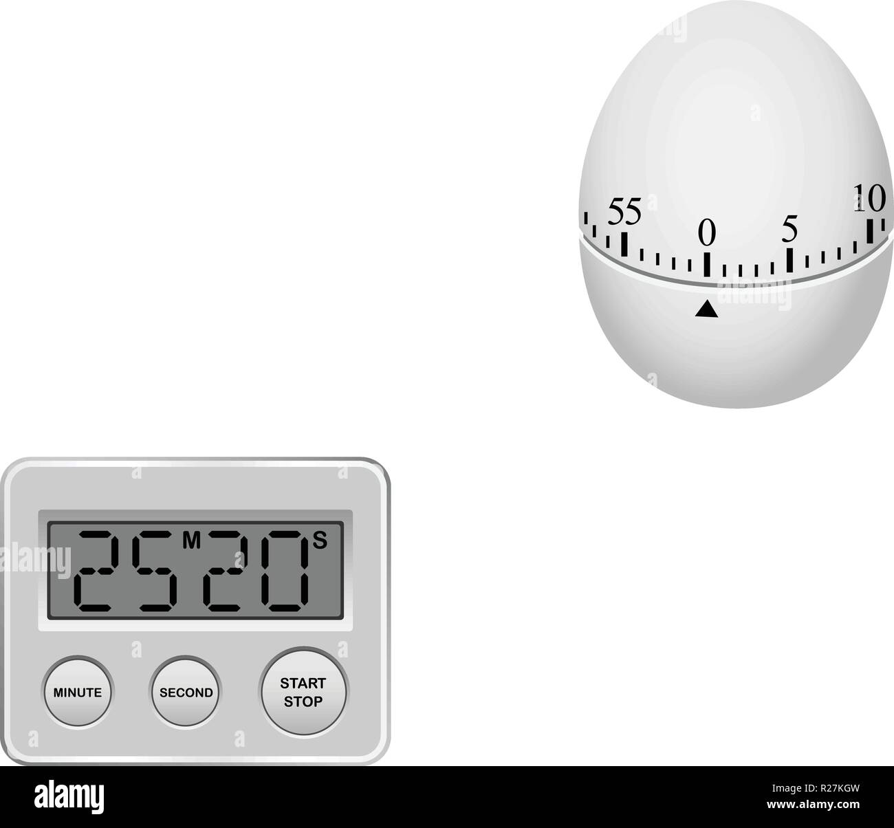 Egg timer mockup. Realistic illustration of egg timer vector mockup for ...