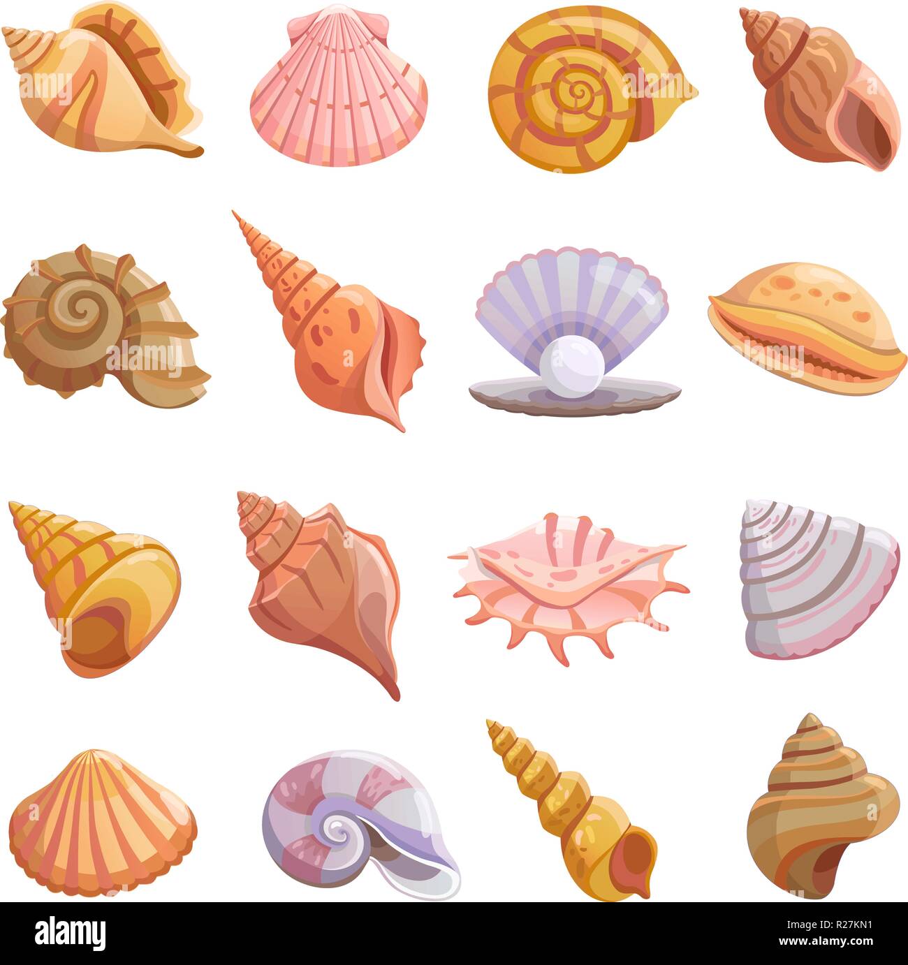 Cartoon shell Stock Vector Images - Alamy