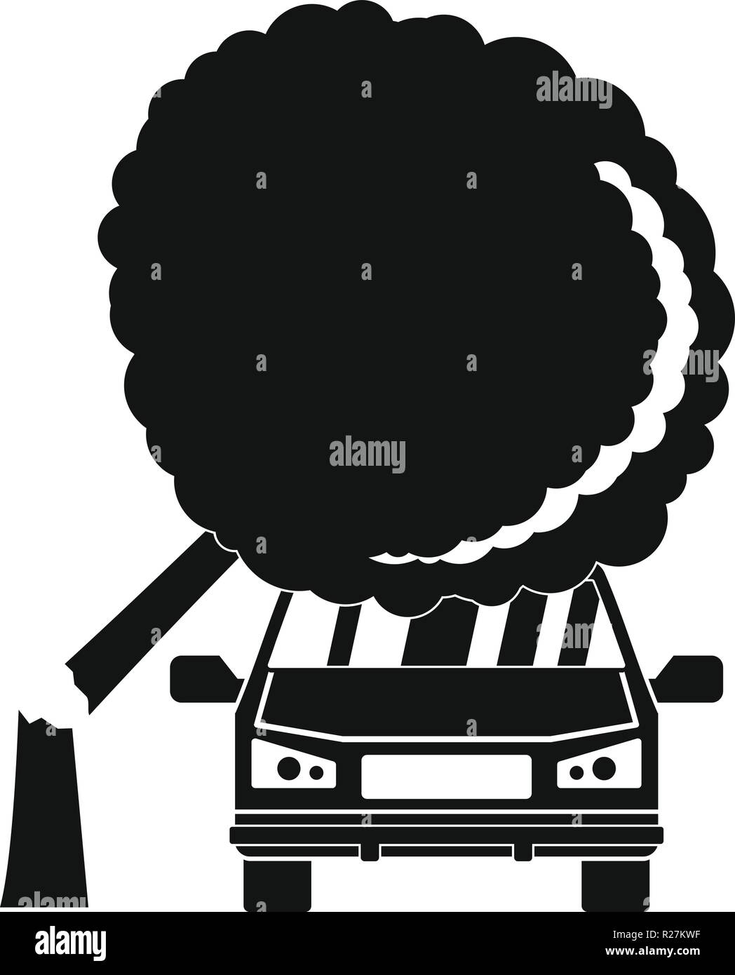 Road accident car crash tree Stock Vector Images - Alamy