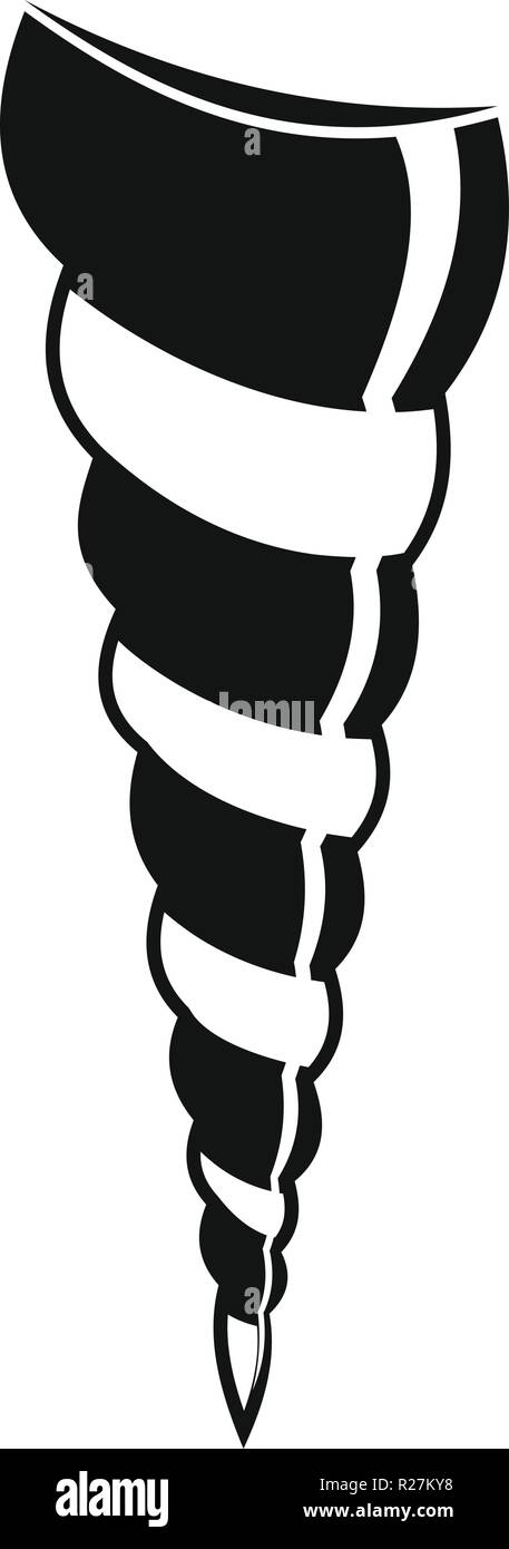Long shell icon. Simple illustration of long shell vector icon for web ...