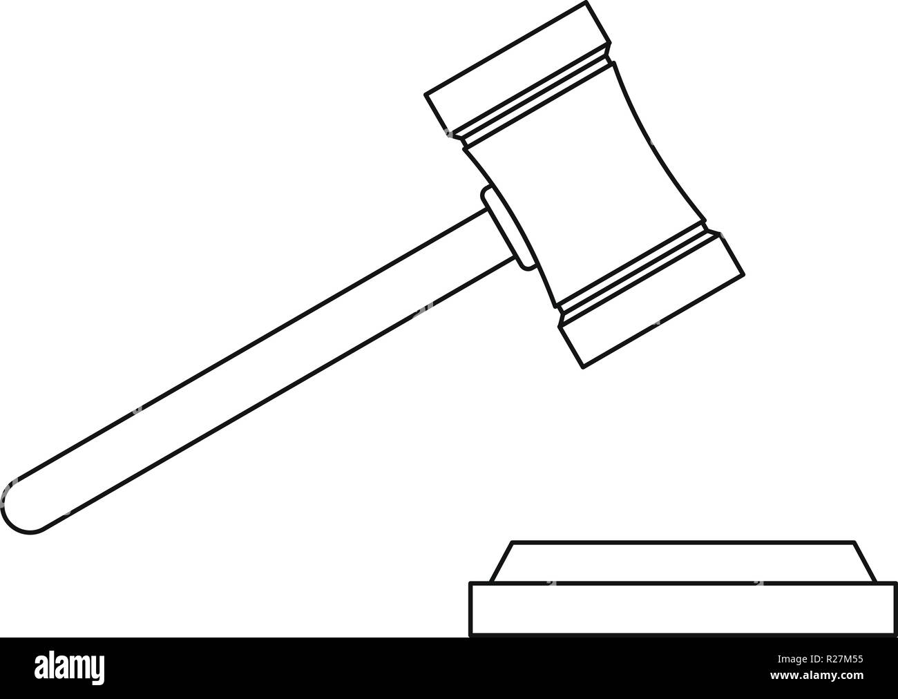 Legal gavel icon. Outline illustration of legal gavel vector icon for web  Stock Vector Image & Art - Alamy