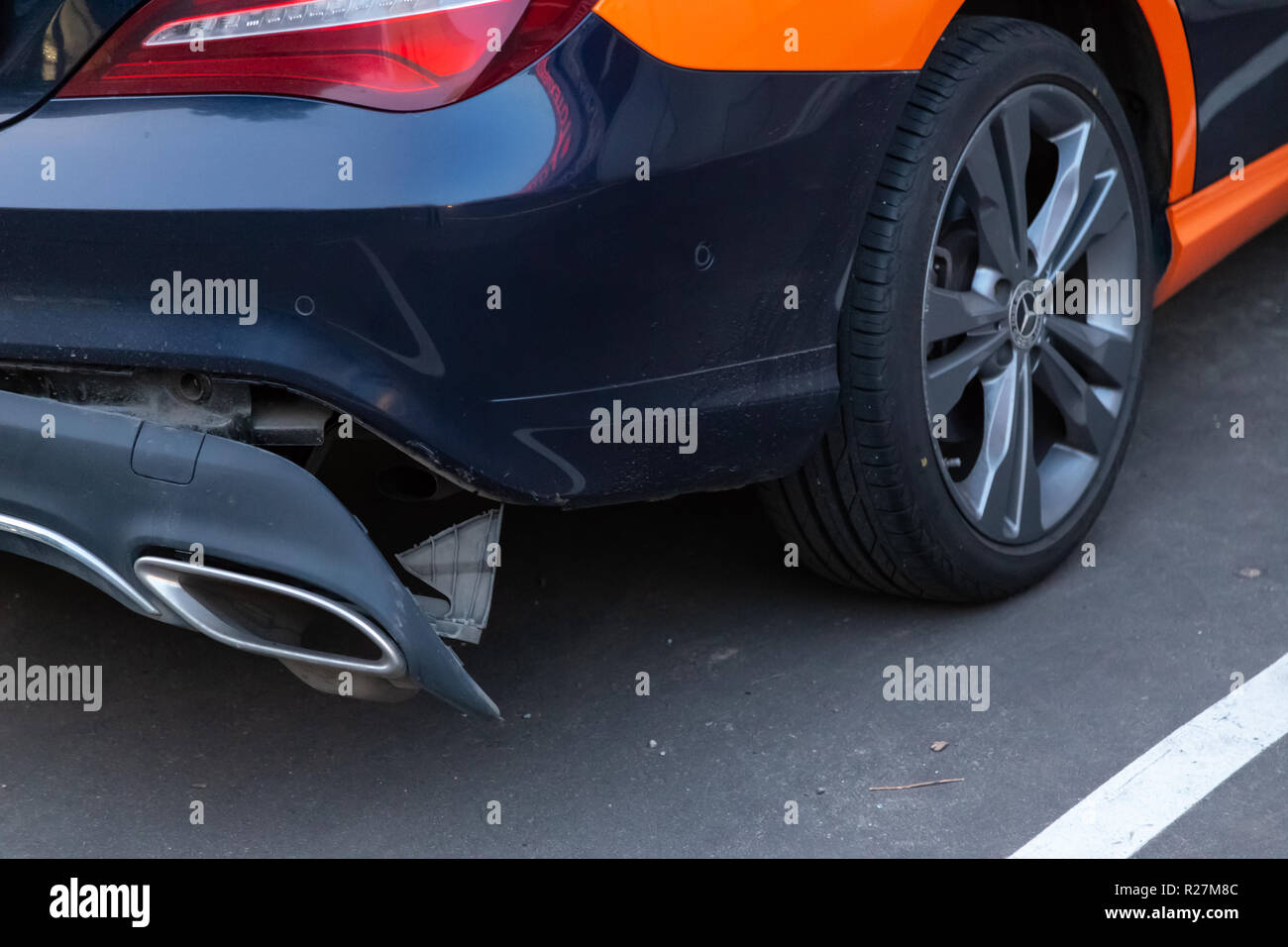 MOSCOW, RUSSIA AUGUST 17, 2018 A CLA 200 car Mercedes Benz from car