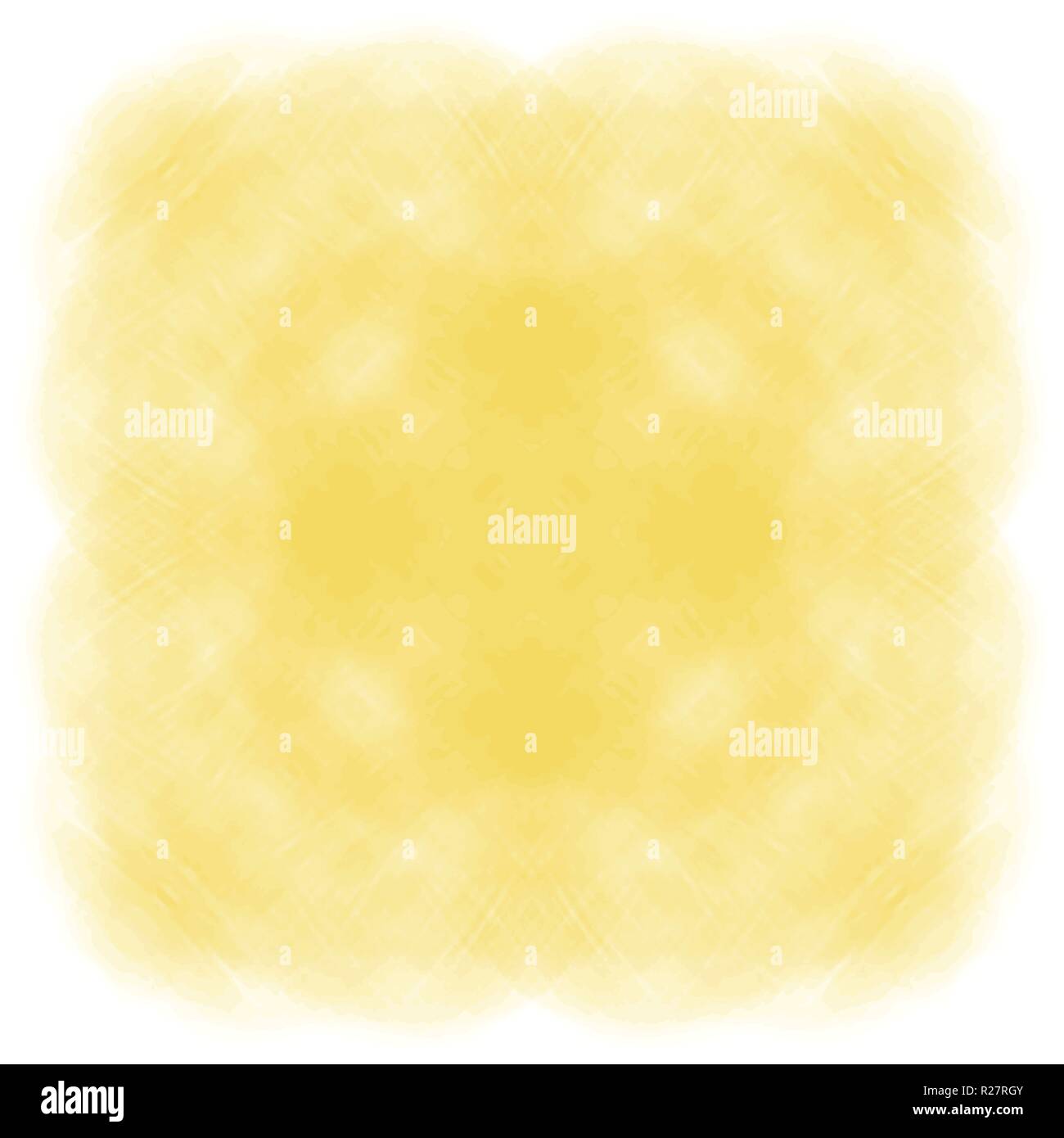 yellow blurred watercolor tile background pattern, vector illustration Stock Vector