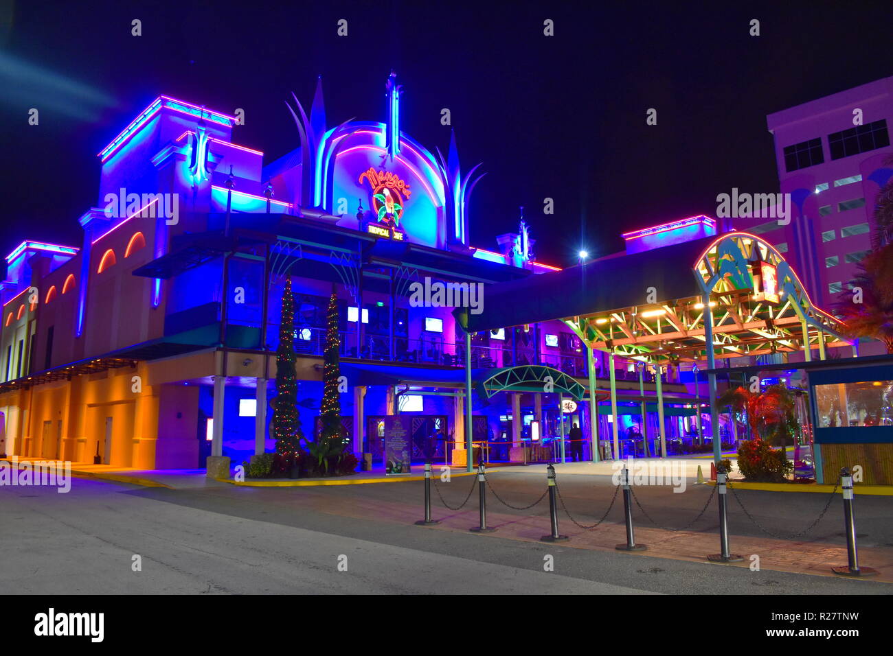 Orlando, Florida . November 07, 2018 Mango's colorful iluminated