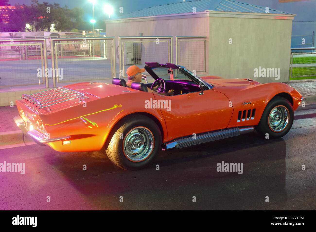 Orlando, Florida. November 02, 2018 Beautiful Vintage car entering