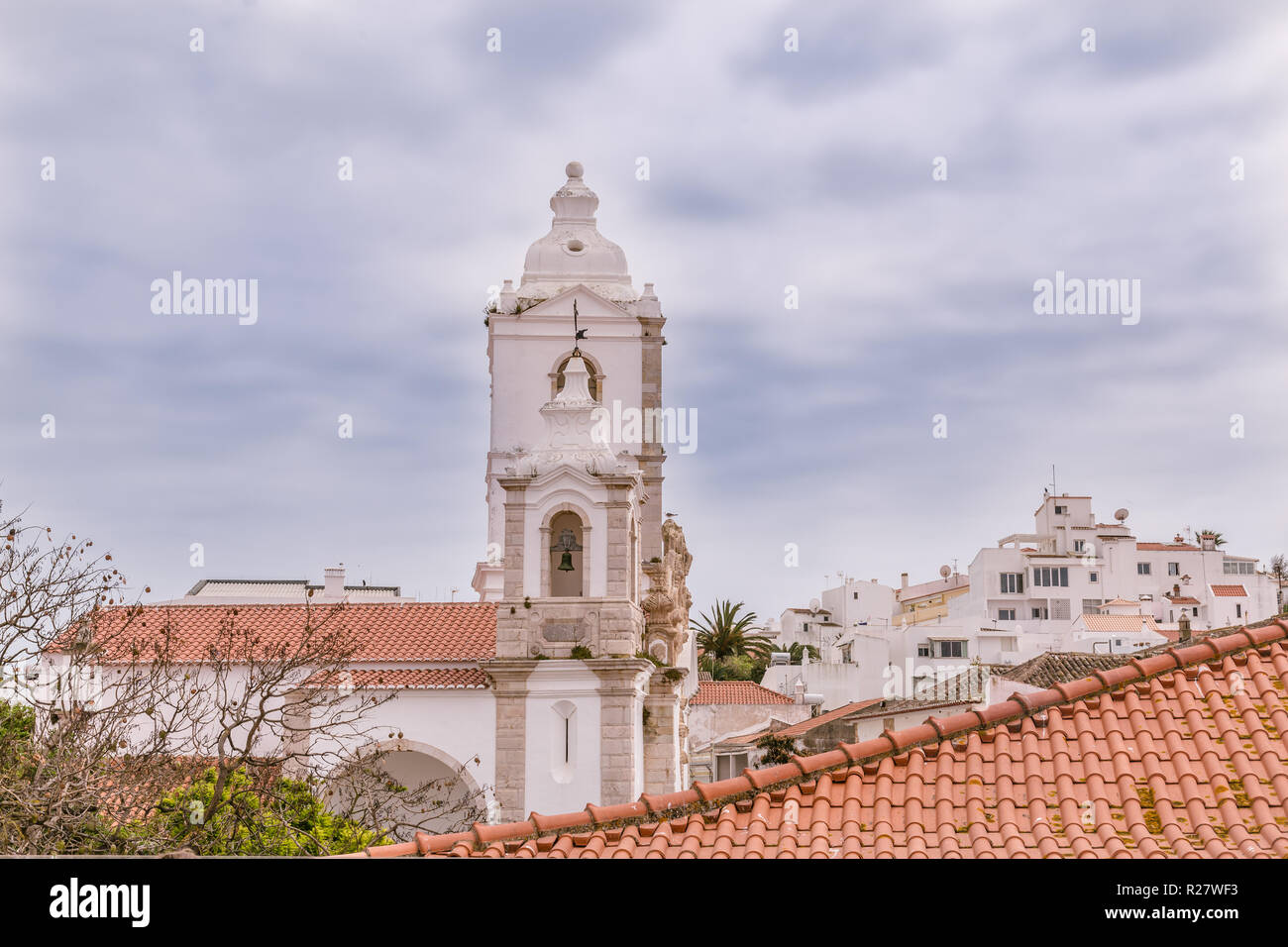 Church in Lagos, the Algarve in Portugal Stock Photo