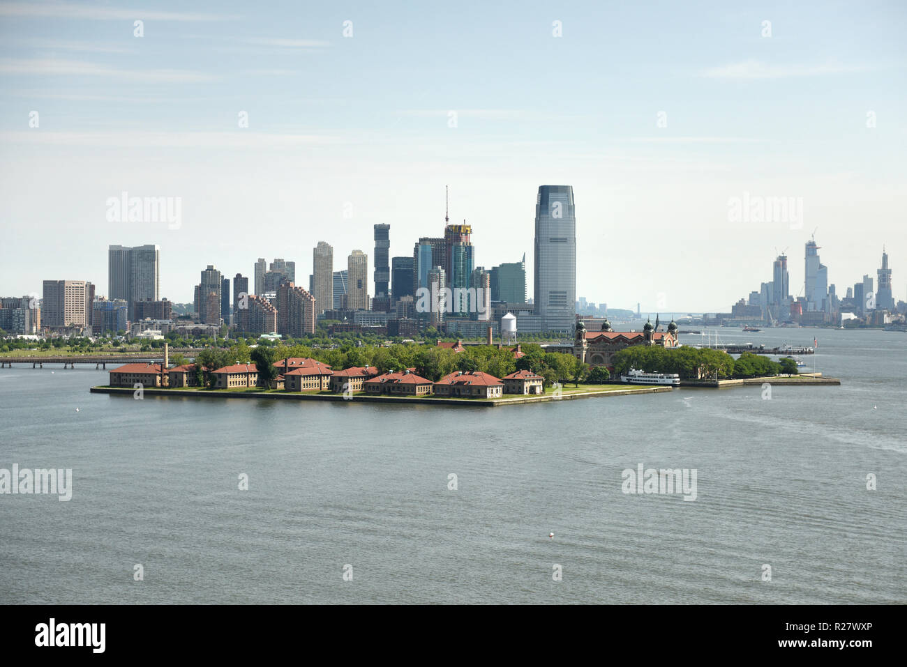 New Jersey City cityscape. Jersey City in New Jersey view on from