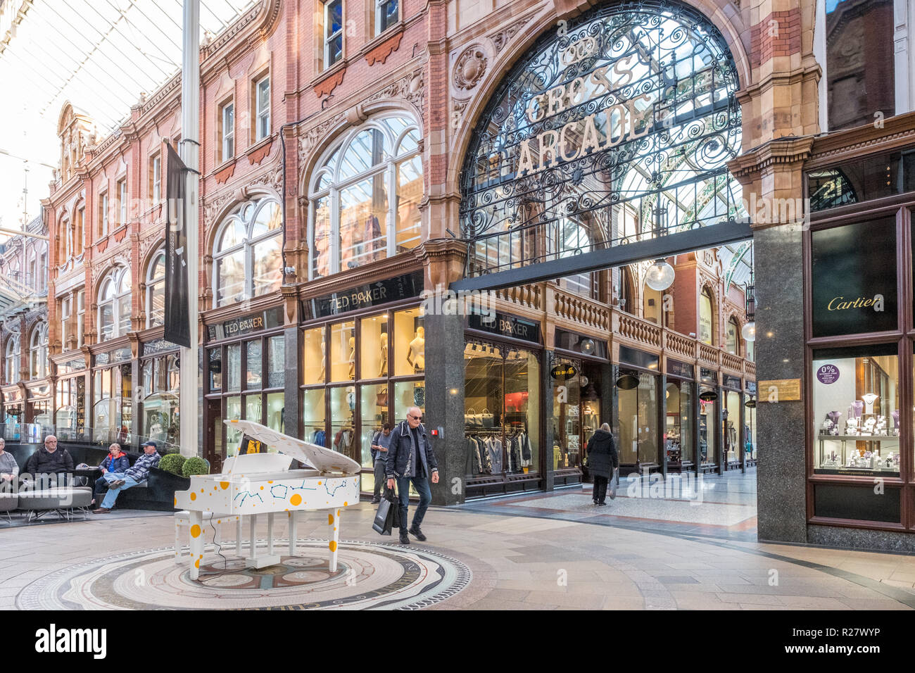 Leeds Victorian and Edwardian Shopping Arcades in the city center of