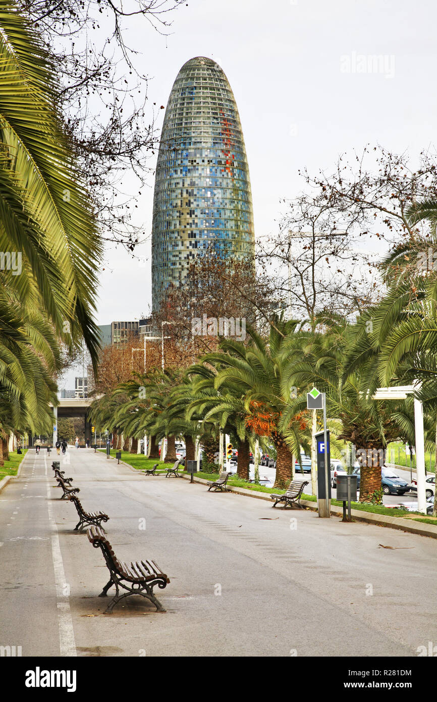 Avinguda Diagonal in Barcelona. Spain Stock Photo