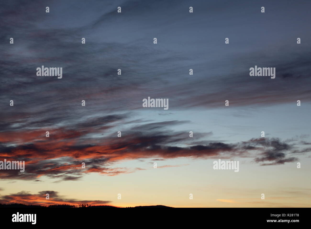 beautiful sky with clouds and sunset Stock Photo - Alamy