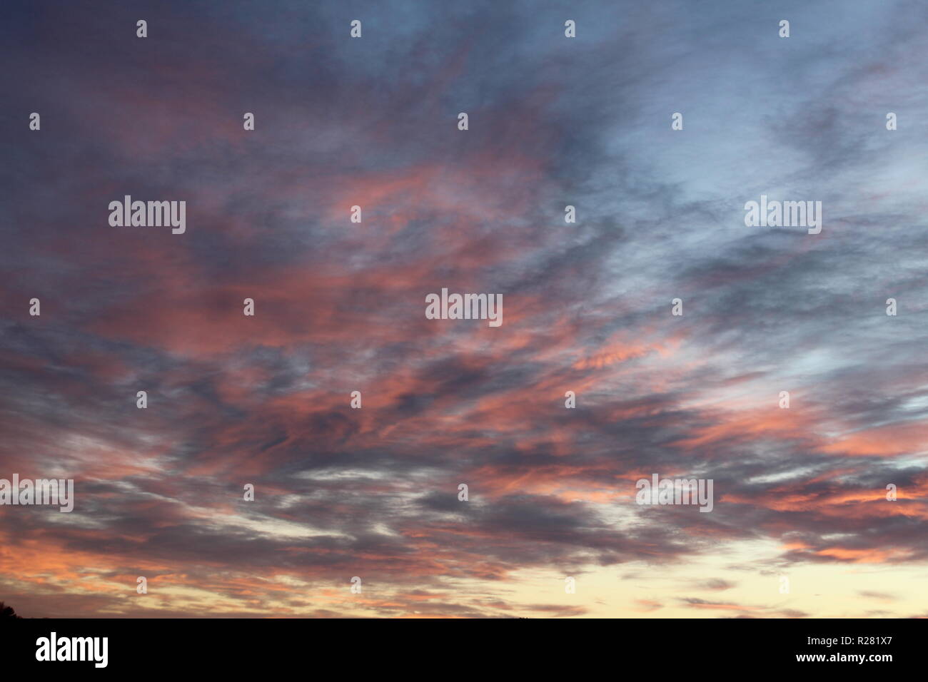 beautiful sky with clouds and sunset Stock Photo - Alamy