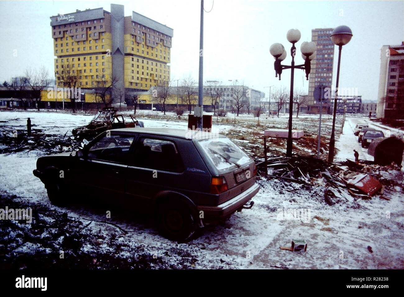 Archives 90ies. War in former Yugoslavia, Sarajevo Stock Photo