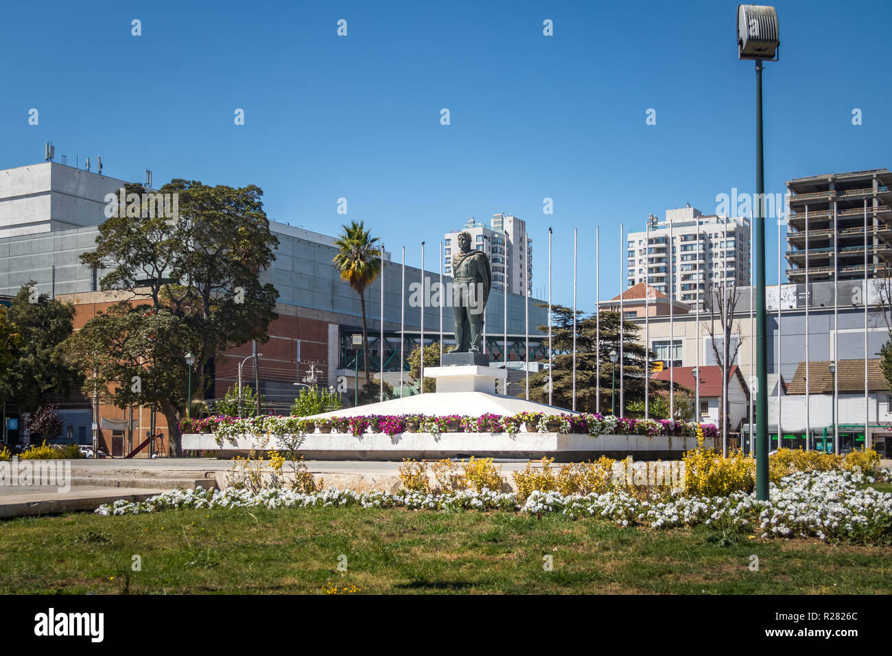 Plaza Ohiggins Square - Vina del Mar, Chile Stock Photo